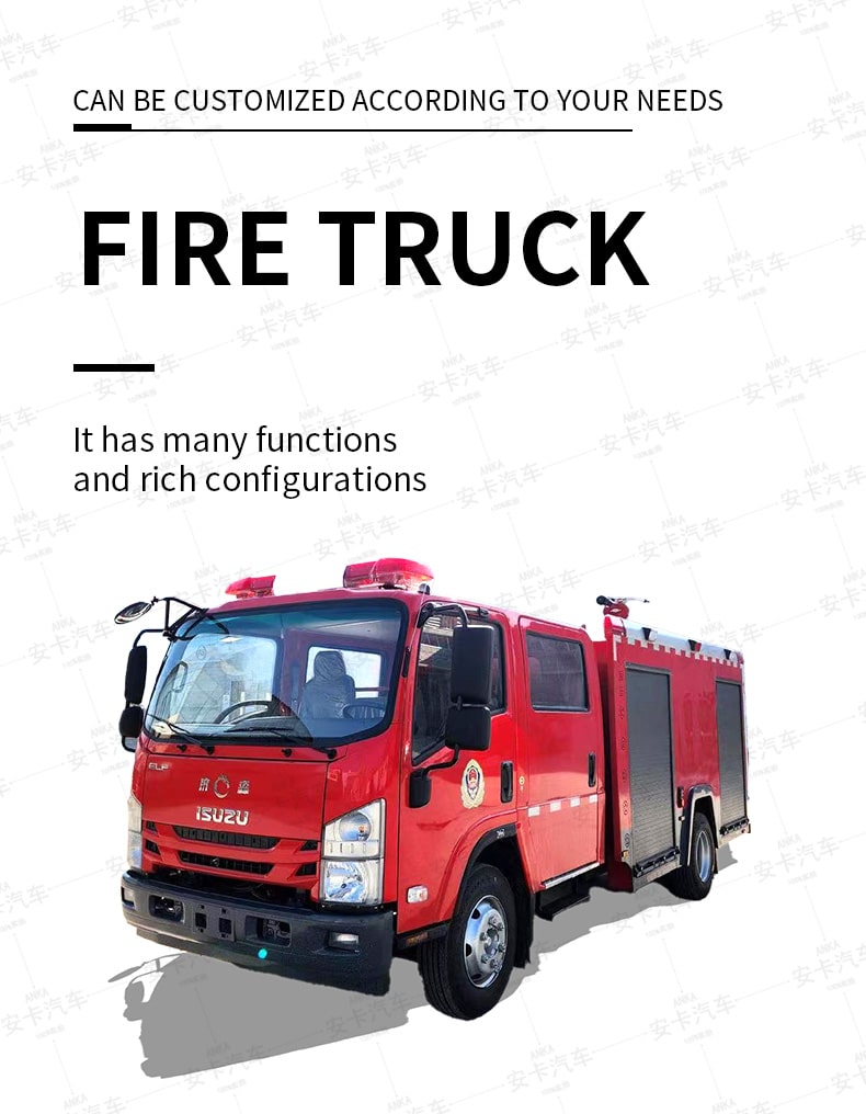  ISUZU 4*2 new or used 4cbm high quality fire truck Detailed Diagram