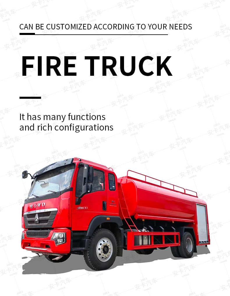  SINOTRUK new or used 10cbm water tank fire fighting truck Detailed Diagram