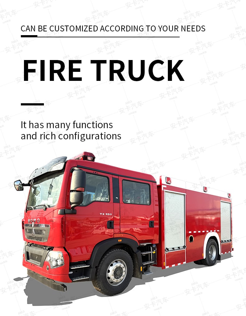  HOWO high quality 8cbm 4*2 foam fire fighting truck Detailed Diagram