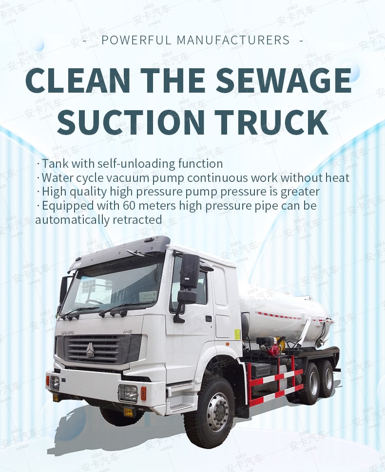  SINOTRUK 6*4 new or used 20CBM sewage suction truck Detailed Diagram 