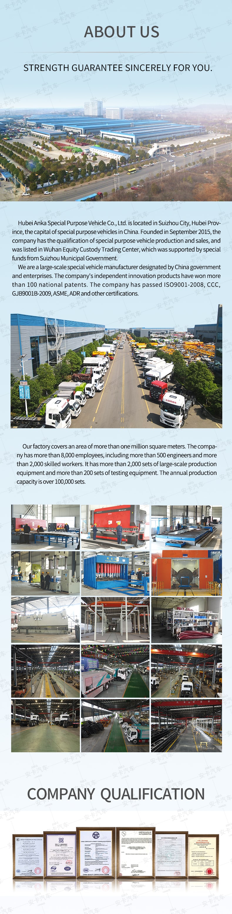  SHACMAN 6*4 22 cbm cleaning sewage suction tank truck Company Introduction