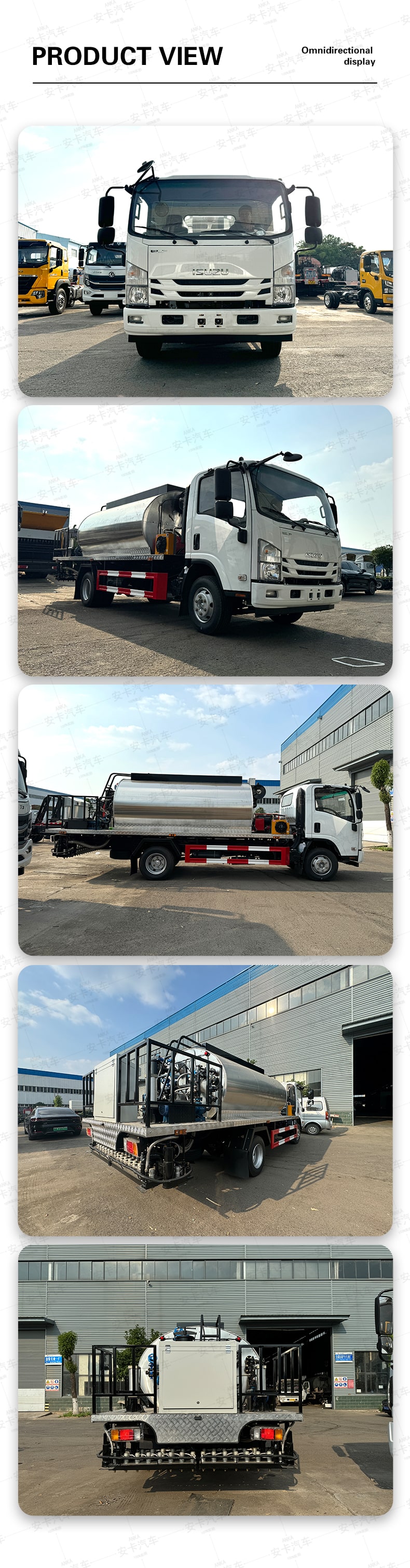  ISUZU 8 CBM 4*2 bitumen spray asphalt distributor truck Product  Pictures