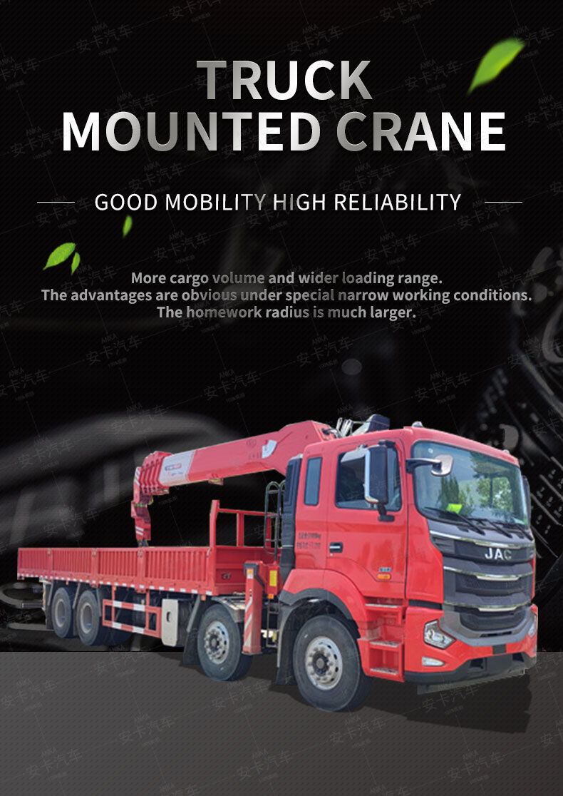  JAC 15 ton 8*4 telescopic boom truck mounted crane Detailed Diagram