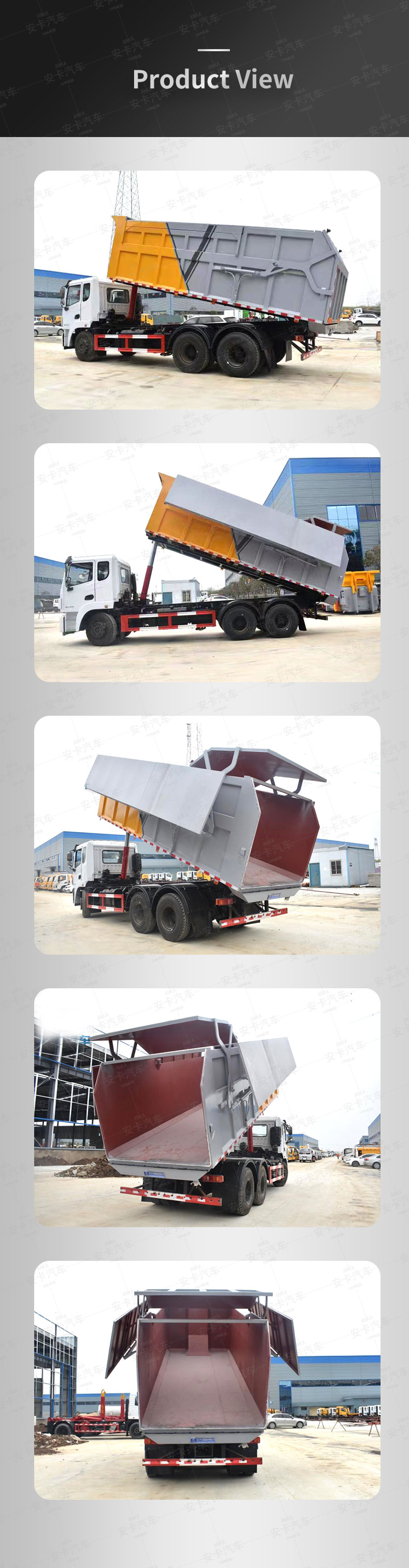  Dongfeng 6*4 docking refuse collector garbage truck Product  Pictures