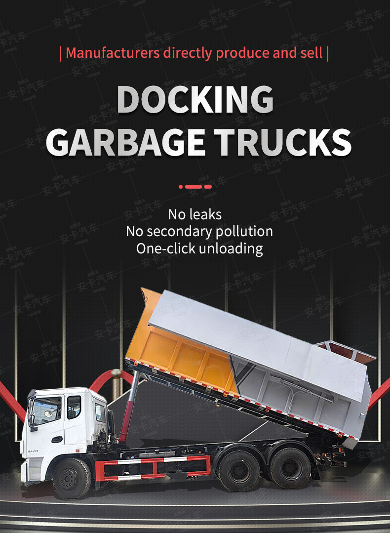 Dongfeng 6*4 docking refuse collector garbage truck  Detailed Diagram