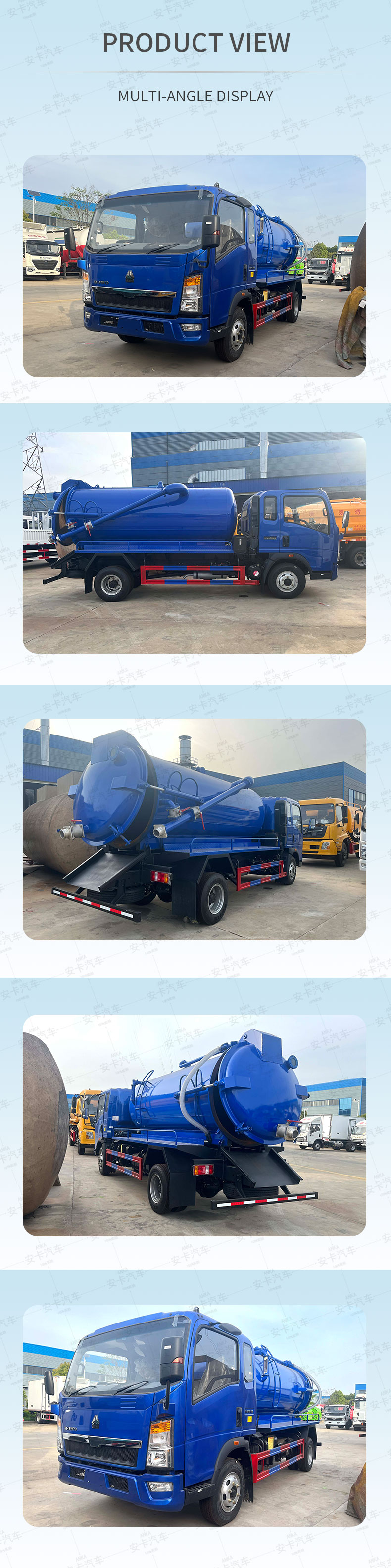  SINOTRUK 4*2 5 cubic vaccum fecal sewage suction truck Product  Pictures