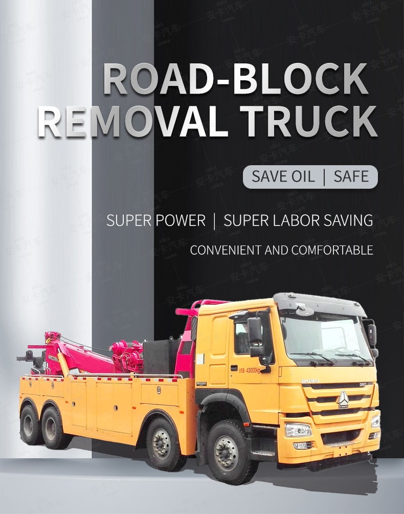  SINOTRUK 8*4 heavy duty 80 ton Rotation Wrecker Tow Truck Detailed Diagram