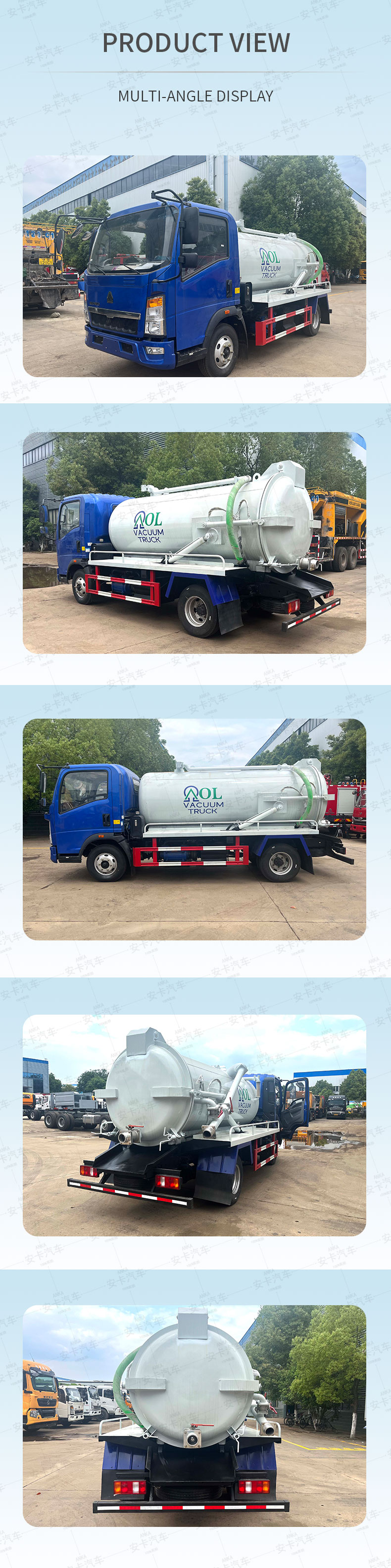  SINOTRUK 4*2 5 cubic vaccum sewage fecal suction truck Product  Pictures