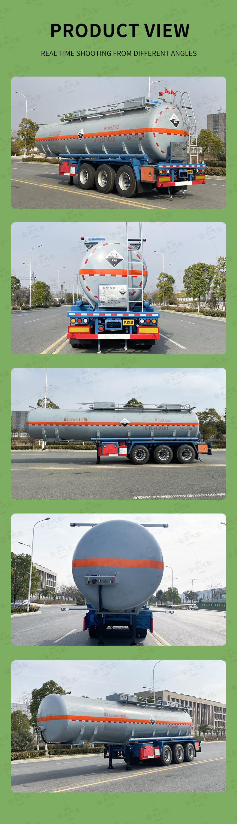  28.5 cbm semi-trailer chemicals transport truck Product  Pictures