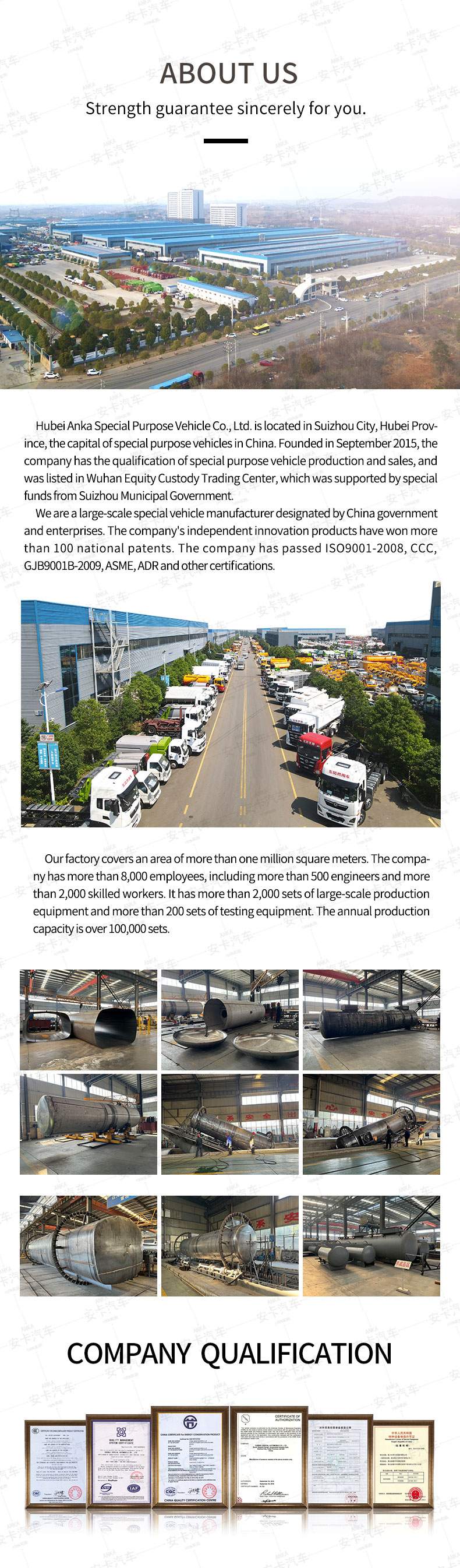  FAW 15 ton Chemical / Acid Tanker Trucks For Sale Company Introduction