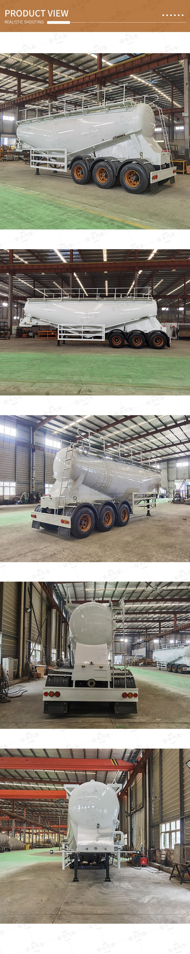  28cbm semi-trailer bulk cement powder tanker truck for sale Product  Pictures