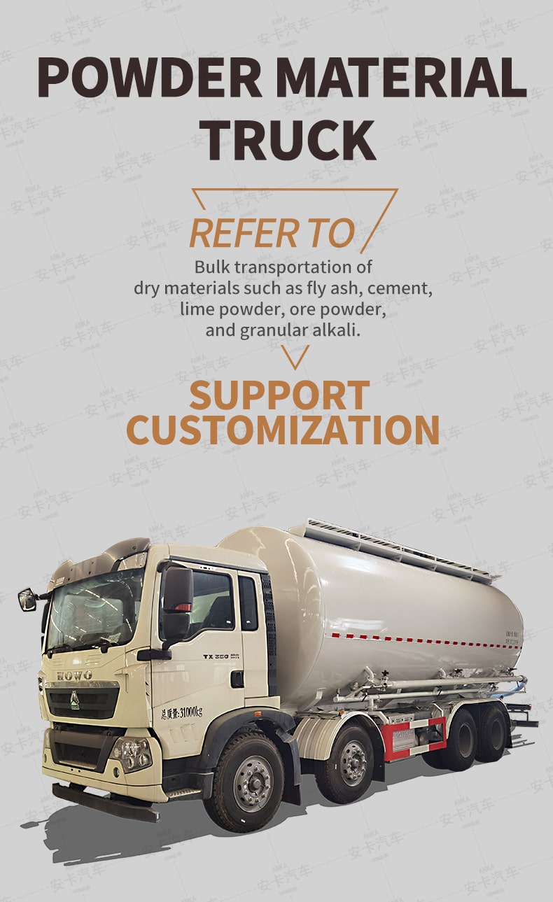  HOWO 28cbm corn Petroleum resin granule transport truck Detailed Diagram