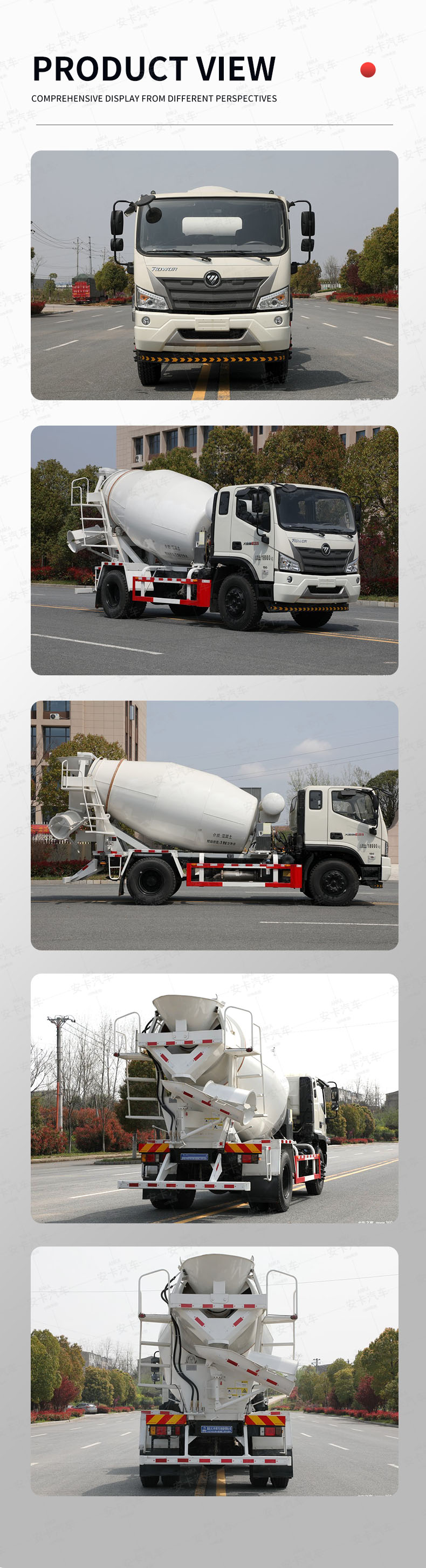  FOTON 4 cubic meters small concrete mixer truck for sale Product  Pictures