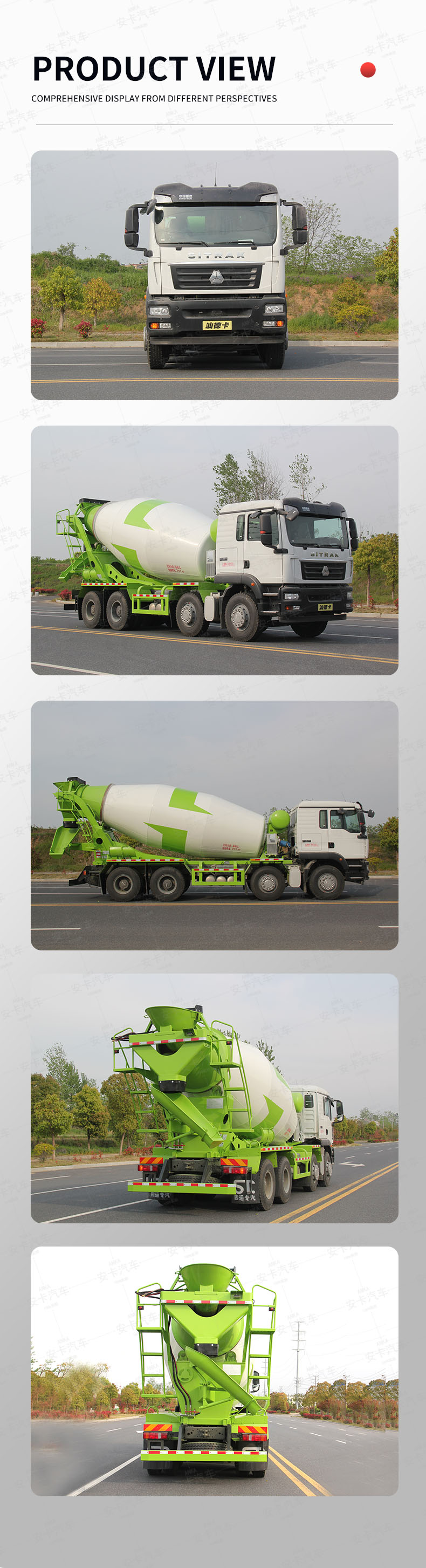  HOWO 8 m3 volumetric concrete mixer truck for sale Product  Pictures