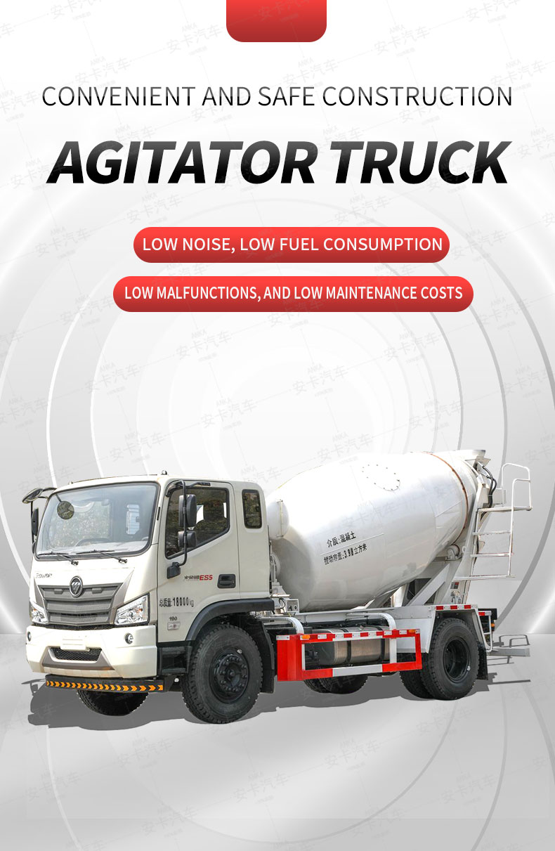  FOTON 4 cubic meters small concrete mixer truck for sale Detailed Diagram