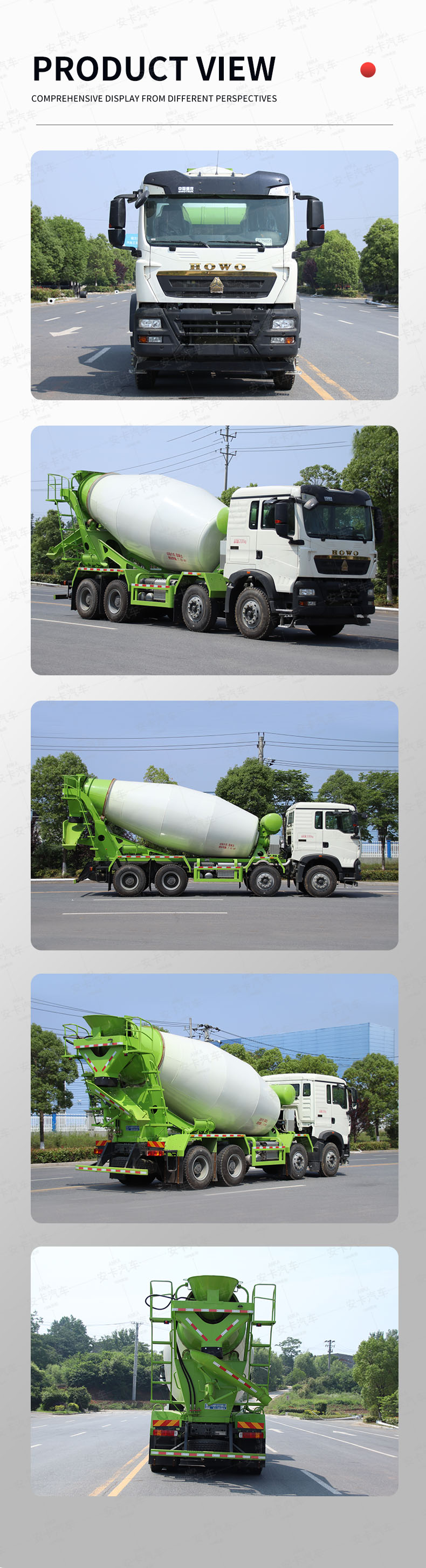 Factory direct sales HOWO 8*4 concrete mixer truck for sale Product  Pictures