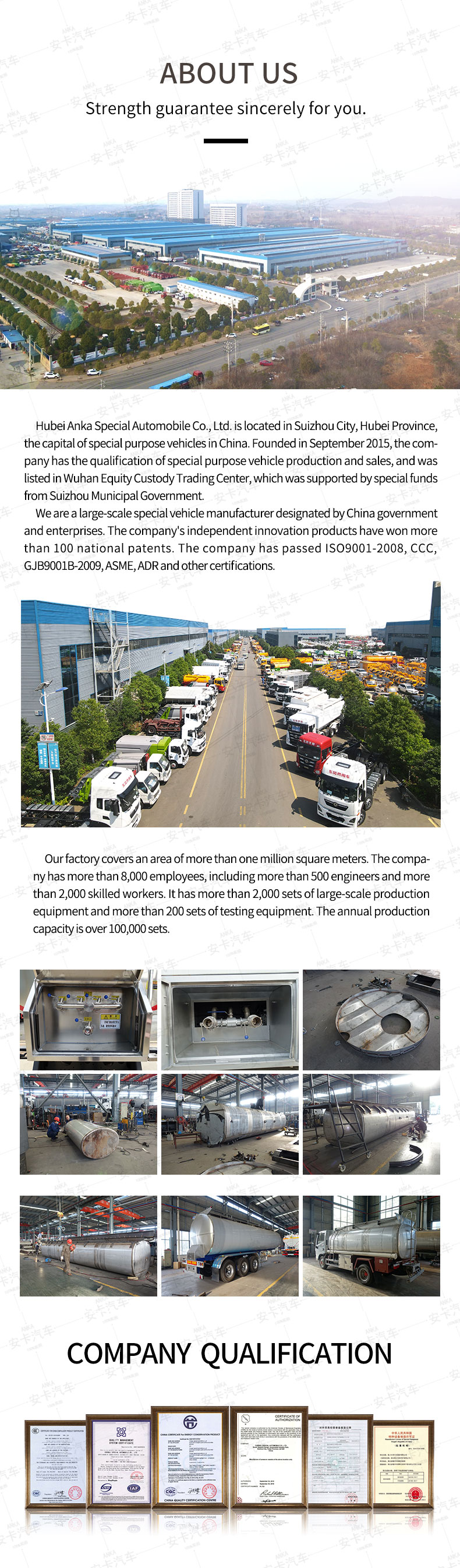  HOWO 8*4 22000L stainless steel liquid water milk tank truck Company Introduction