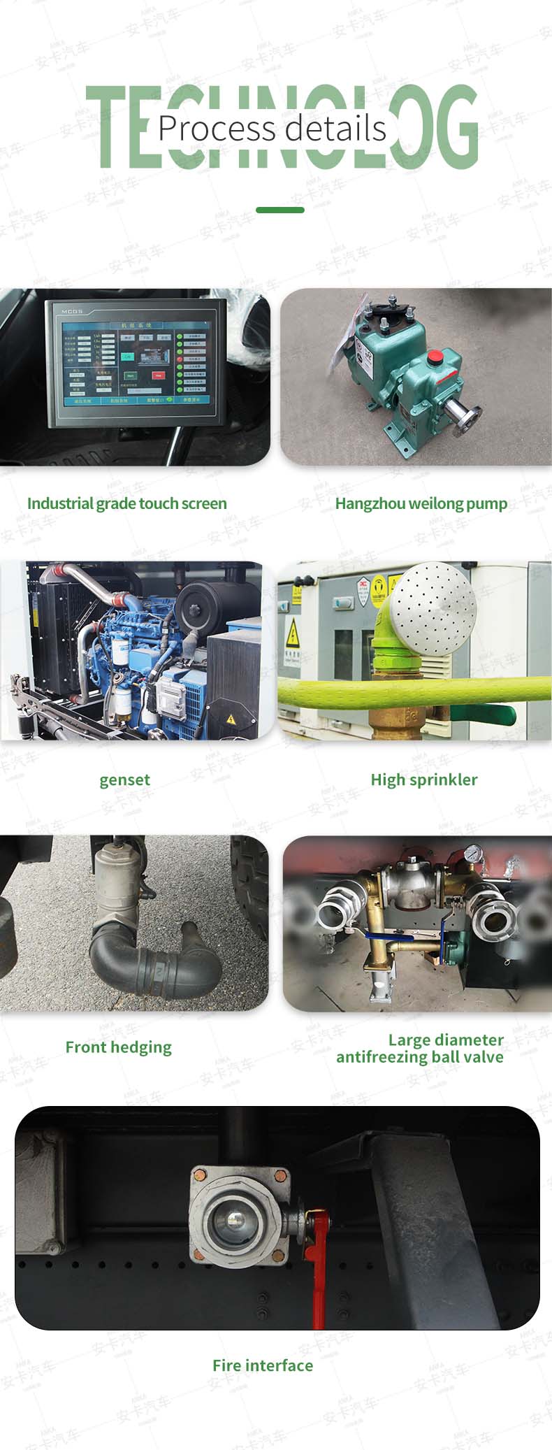  Howo Light Duty 4X2 5cbm Water Spray Tank Truck Technology Configuration