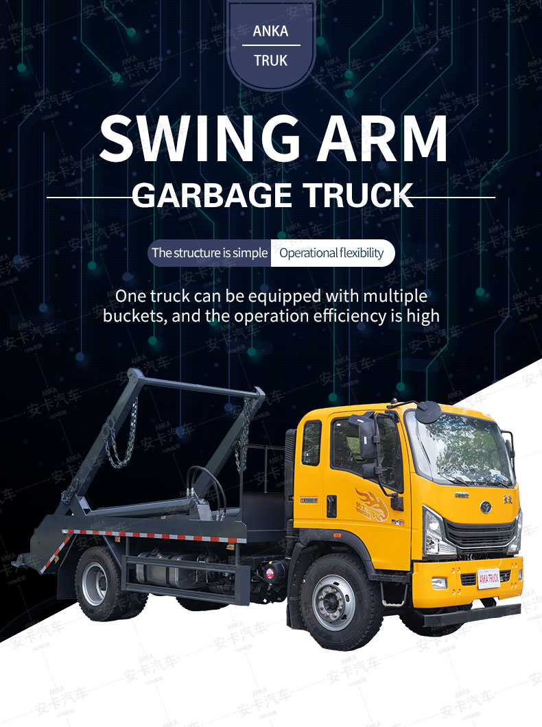  Sinotruk 7CBM skip loader swing arm waste garbage truck Detailed Diagram