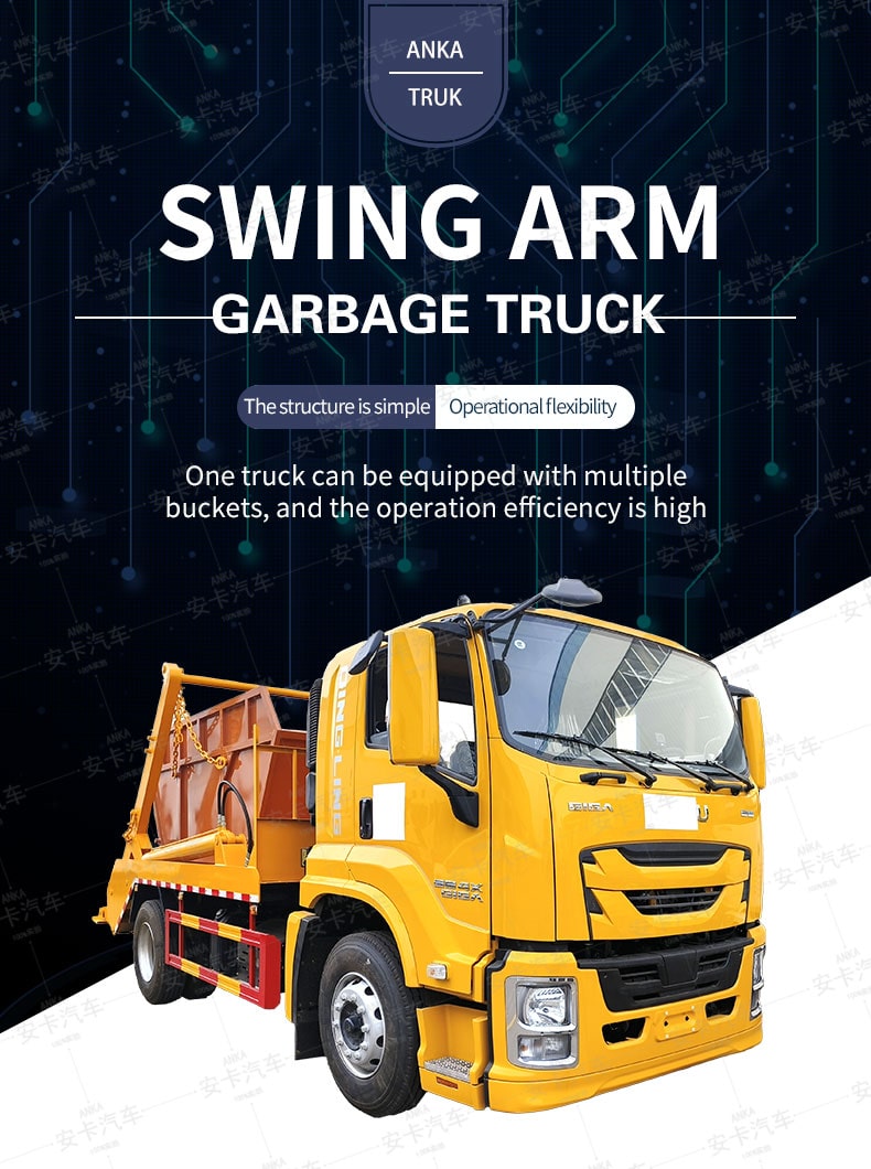  ISUZU GIGA 12CBM Hydraulic Swing Arm Light Garbage Truck Detailed Diagram