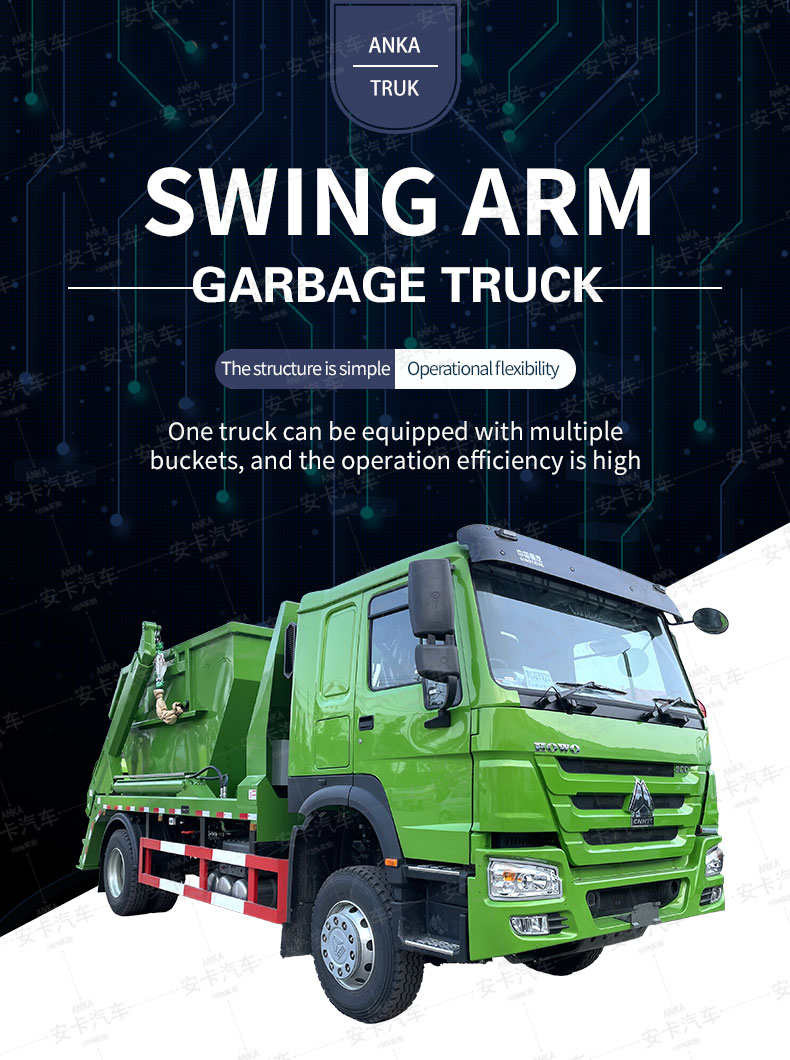  Howo Heavy 10Ton Skip Loader Garbage Truck Price Detailed Diagram