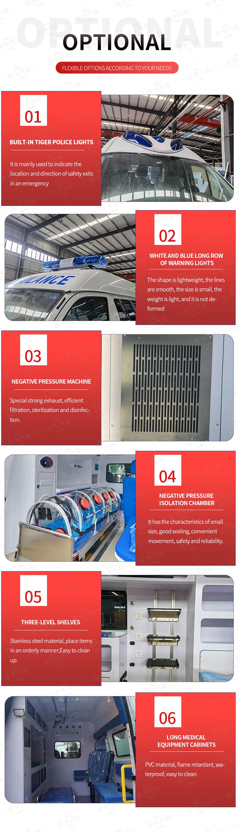  Export Iveco Electric Monitoring Ambulance for Sale Optional Accessories