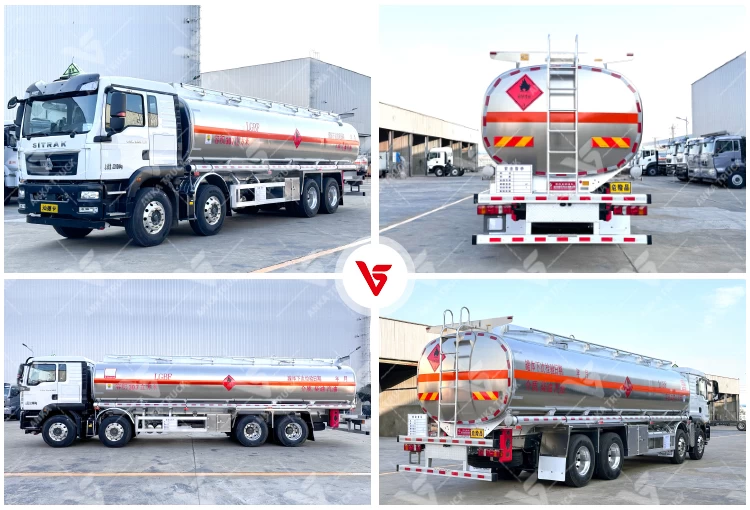  HOWO 32 Ton 30700L Aluminum Alloy Oil Tanker Truck for Bulk Delivery.