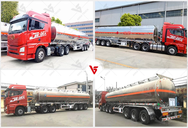 FAW 49000L Aluminum Fuel Tanker Trailer for Bulk Delivery