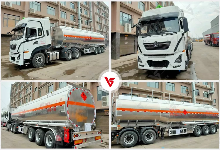 Dongfeng 40 Ton Petrol Diesel Fuel Tank Semi Trailer