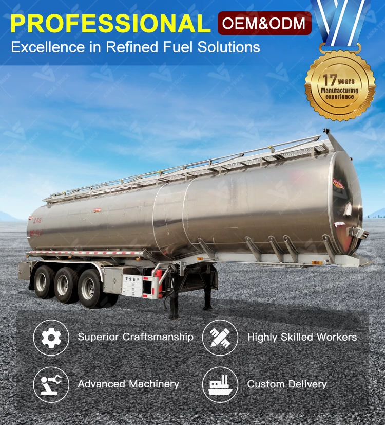 304 Stainless Steel Edible Oil Tank Semi Trailer
