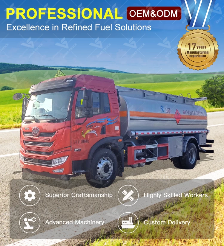FAW 14400L Aluminum Tanker Truck 18 Ton