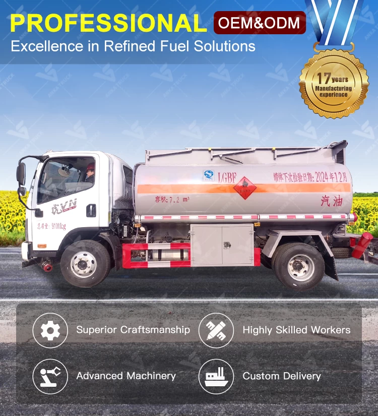 FAW 7200L 22.5ft 9 Ton Carbon Steel Refueling Truck