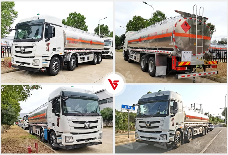 Foton Auman 8x4 30000L Aluminum Fuel Tanker for Long Haul