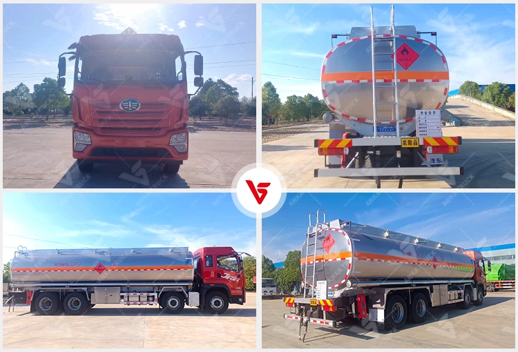 FAW 8x4 30500L Fuel Tanker Truck Serving Depot Supply