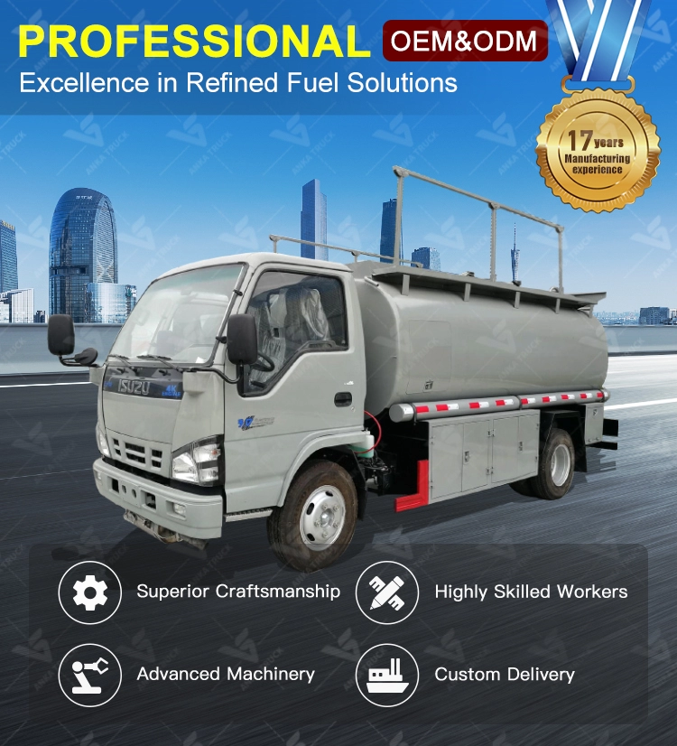 ISUZU 4x2 5000L Carbon Steel Mini Refuel Truck