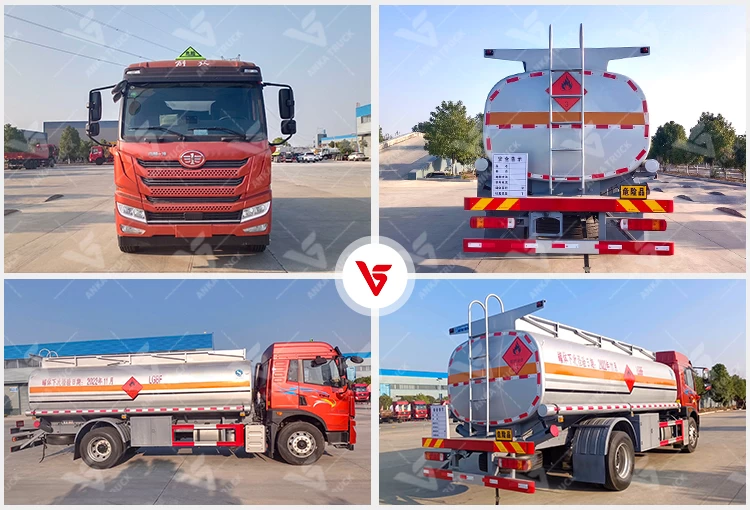 FAW 14400L Aluminum Tanker Truck 18 Ton