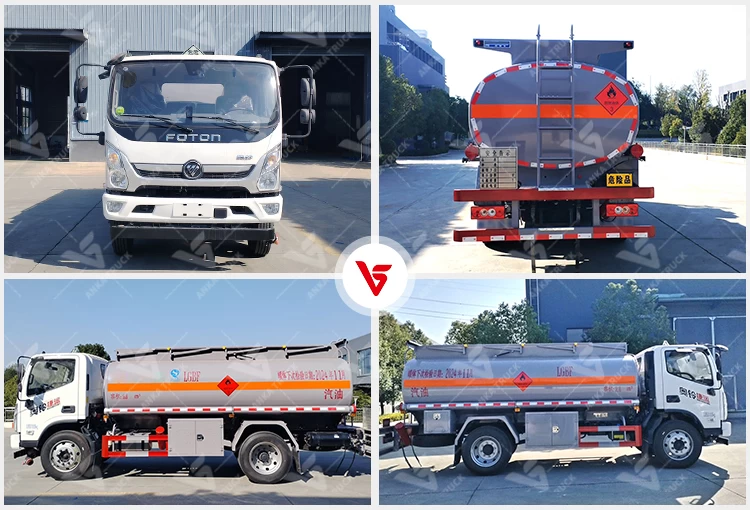 Foton Ollin 4x2 9800L Steel Fuel Tanker for Rural Fueling