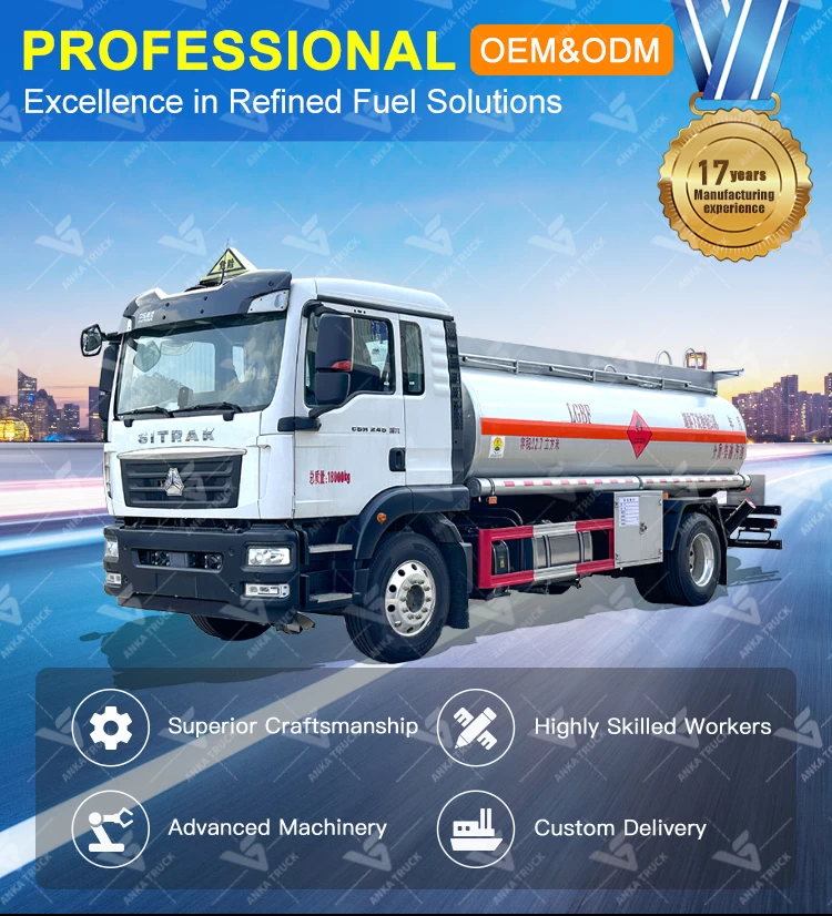SITRAK 4x2 11 Ton Oil Tank Truck for Mine Fueling