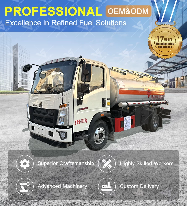 HOWO 6200L Light-Duty Fuel Tanker for Village Fuel Supply