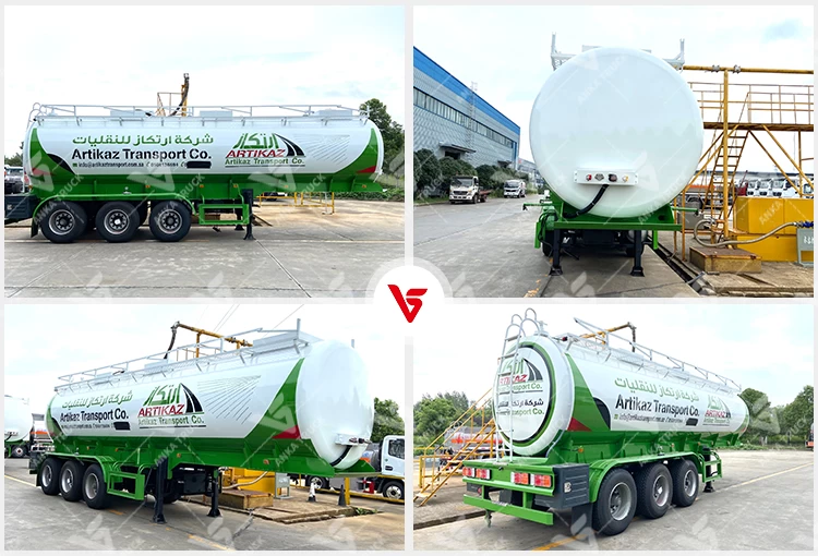 3 Axle 42CBM Liquid Tank Semi Trailer for Bulk Water Transport
