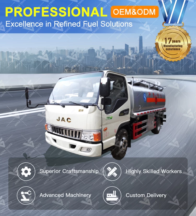 JAC 4x2 5000L Small Fuel Tanker for Village Runs