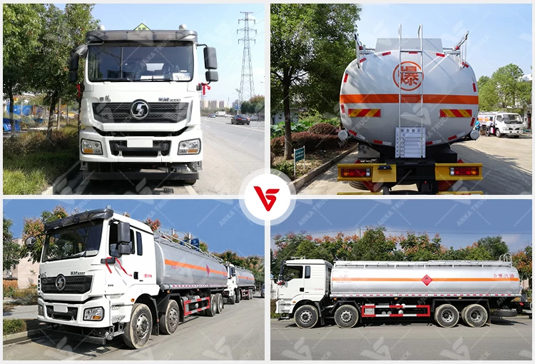 SHACMAN 8x4 26900L Aluminum Fuel Truck for Depot to Station Hauls