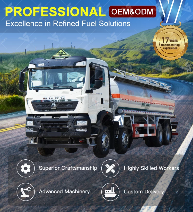 HOWO 8x4 30CBM Aluminum Tank Truck for Cross-Country Runs