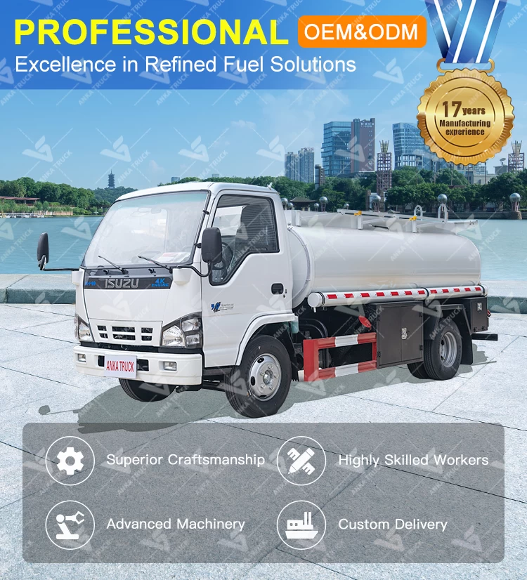 ISUZU 4x2 5-6 CBM Oil Tank Truck for Construction Fueling