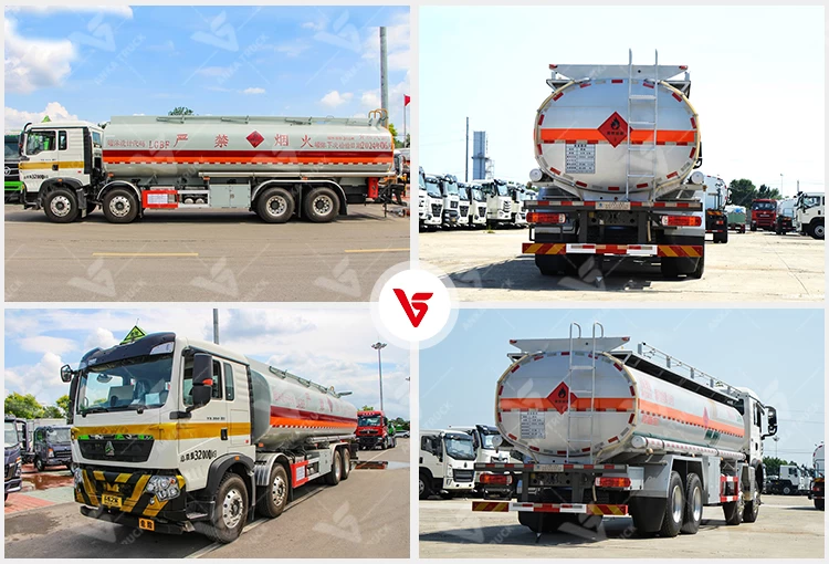 HOWO 8x4 30CBM Aluminum Tank Truck for Cross-Country Runs