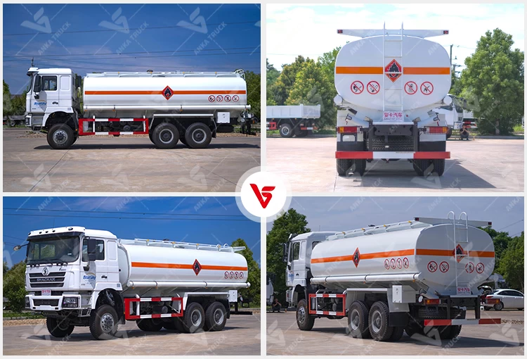 SHACMAN 6x6 25000L All Wheel Drive Fuel Tanker for Mine Fueling