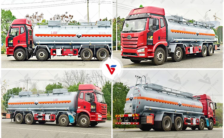 FAW 8x4 20CBM Corrosive Chemical Tank Truck