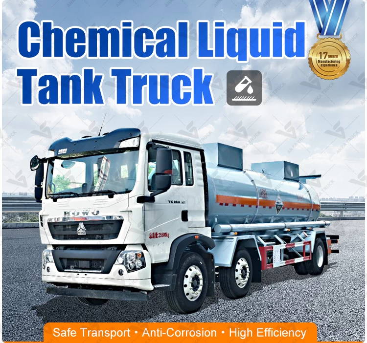 HOWO 6x2 25.5 Ton Chemical Tanker Truck with Lined L4BH Barrel