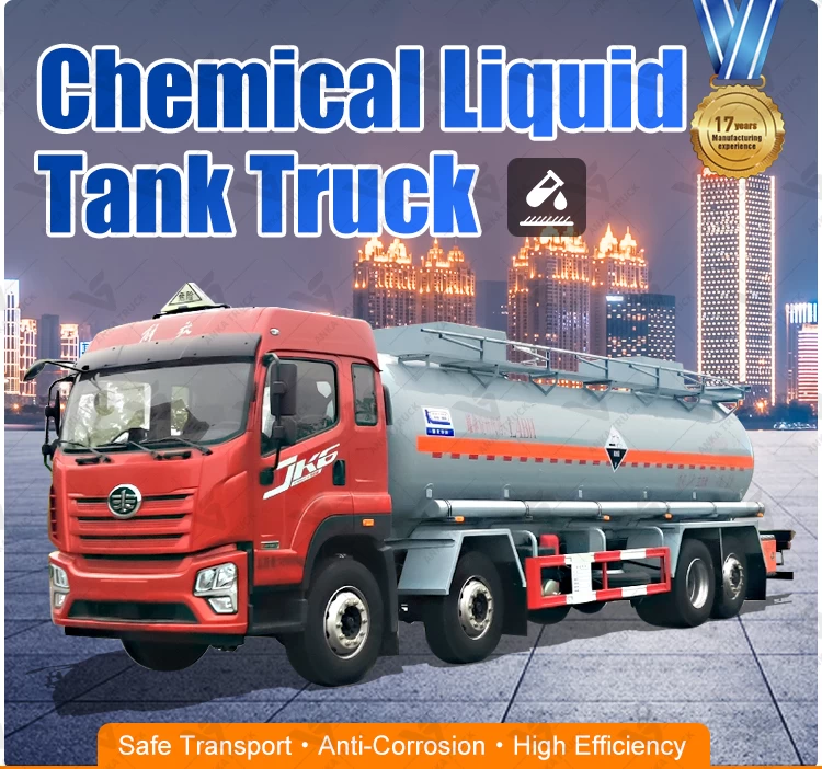 FAW 8x2 20 Ton Hydrochloric Acid Tanker Supplying Chemical Terminals