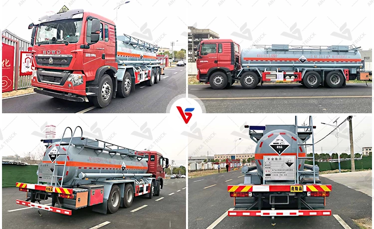 HOWO Corrosive 11000L Tanker on Acid Works Duty